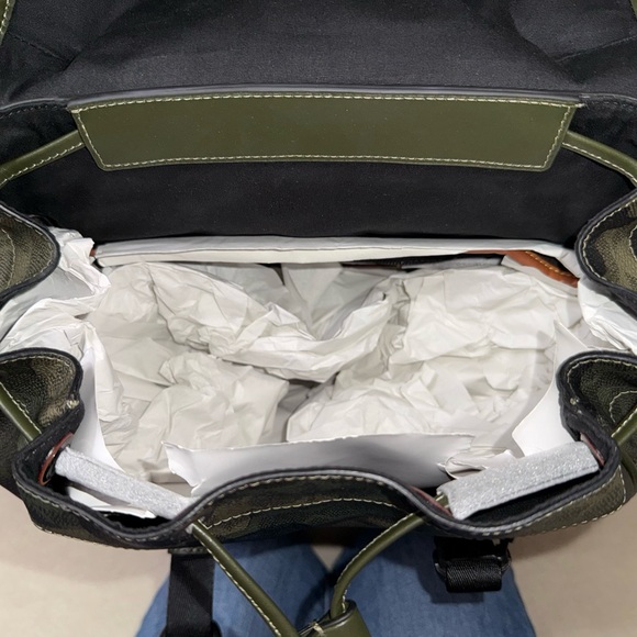 Coach-League Flap Backpack In Signature Camo Print - Picture 6 of 7